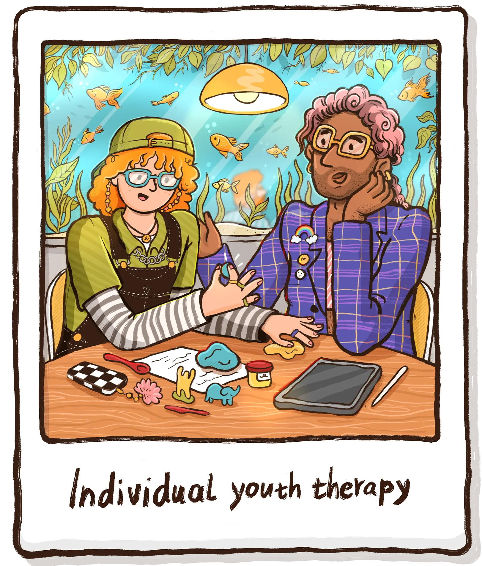 Individual Youth Therapy illustration polaroid