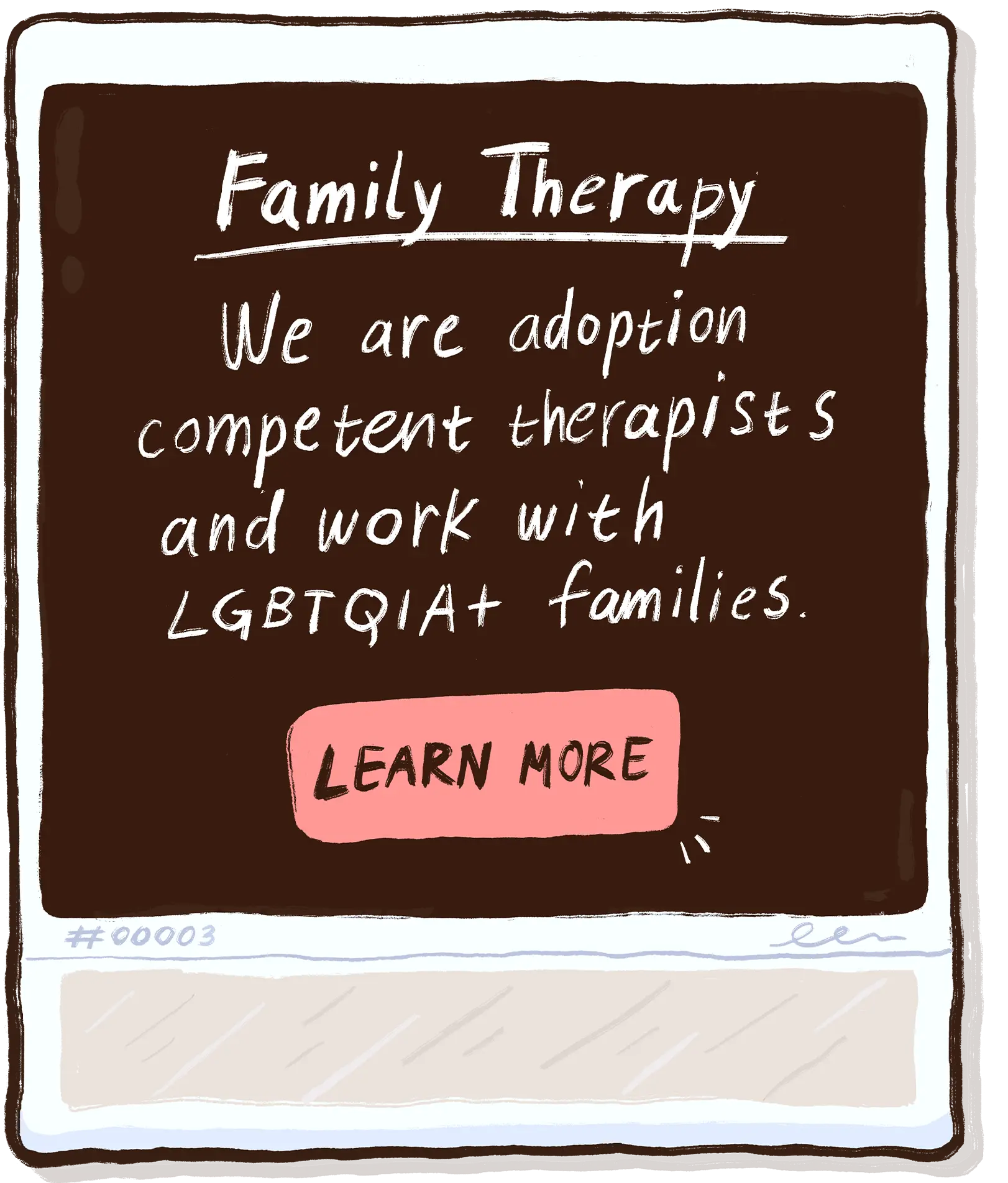 Family Therapy handwritten text (full text repeated below).