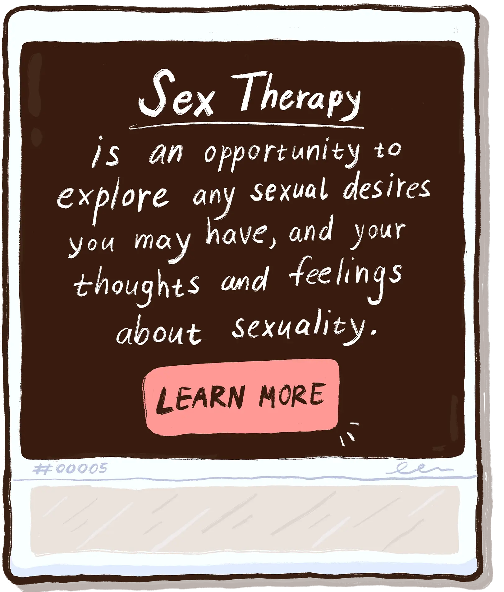 Sex therapy handwritten text (full text repeated below).